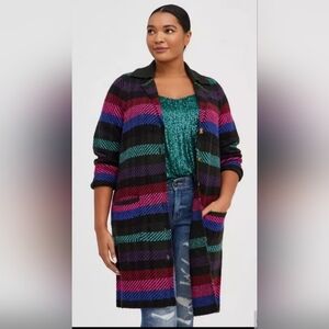 Torrid Coatigan Collared Sweater, VGUC, Size 2X